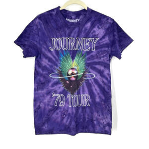 Journey '79 Tour Purple Tie Dye T-Shirt Size Small NWOT